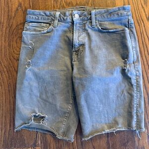 Men’s American Eagle Distressed Gray Denim Shorts size 30